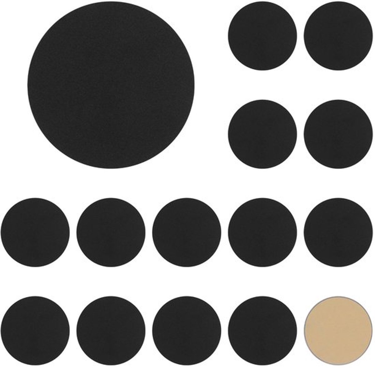 15PCS Sleutelgatafdekkingen, Zwart Zelfklevende Sleutelgatafdekking IJzeren Sleutelgatafdekking Decoratieve Dekking met Folie Dekking voor Beschadigde Sleutelgaten (60mm)