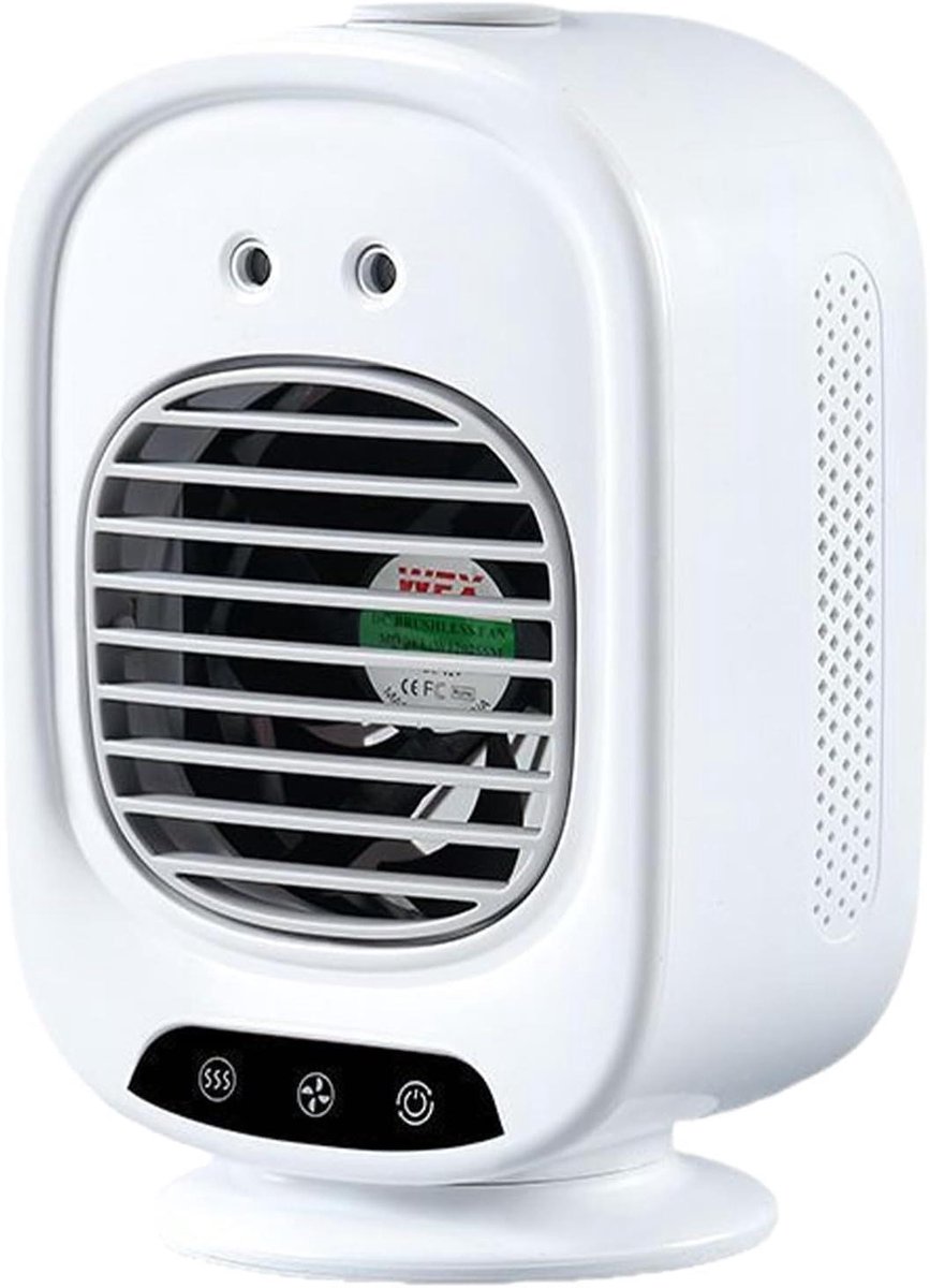 Draagbare Mini Ventilator - Handheld Koeler - Persoonlijke Koeling - Stil Krachtig Ontwerp - 2000 mAh Batterij - Wit