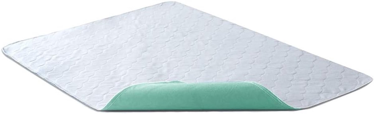 SnelShoppen - Waterproof Bedpads 70 x 90 cm - Wasbare Onderlegger, Hoog Absorberend, Herbruikbaar, Ademend, Groen, Ideaal voor Zwangerschap, Huisdiere