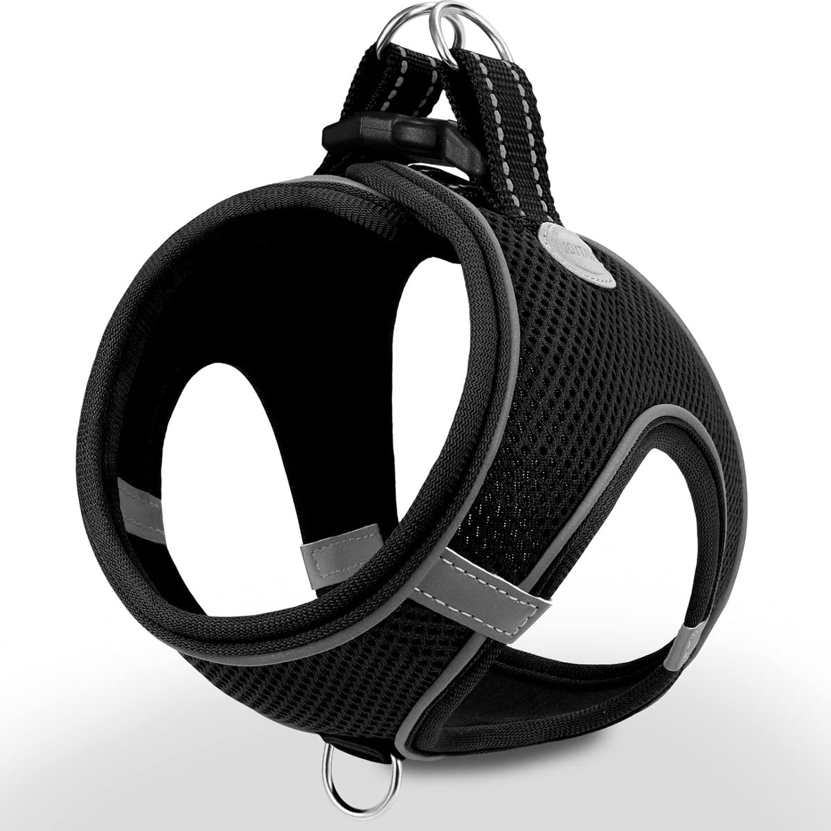SnelShoppen - Slip-On Harnas voor Honden en Katten, Reflecterend, Ademend Zacht Mesh, Eenvoudig Loop Harnas met Veiligheidssluiting voor Extra Kleine