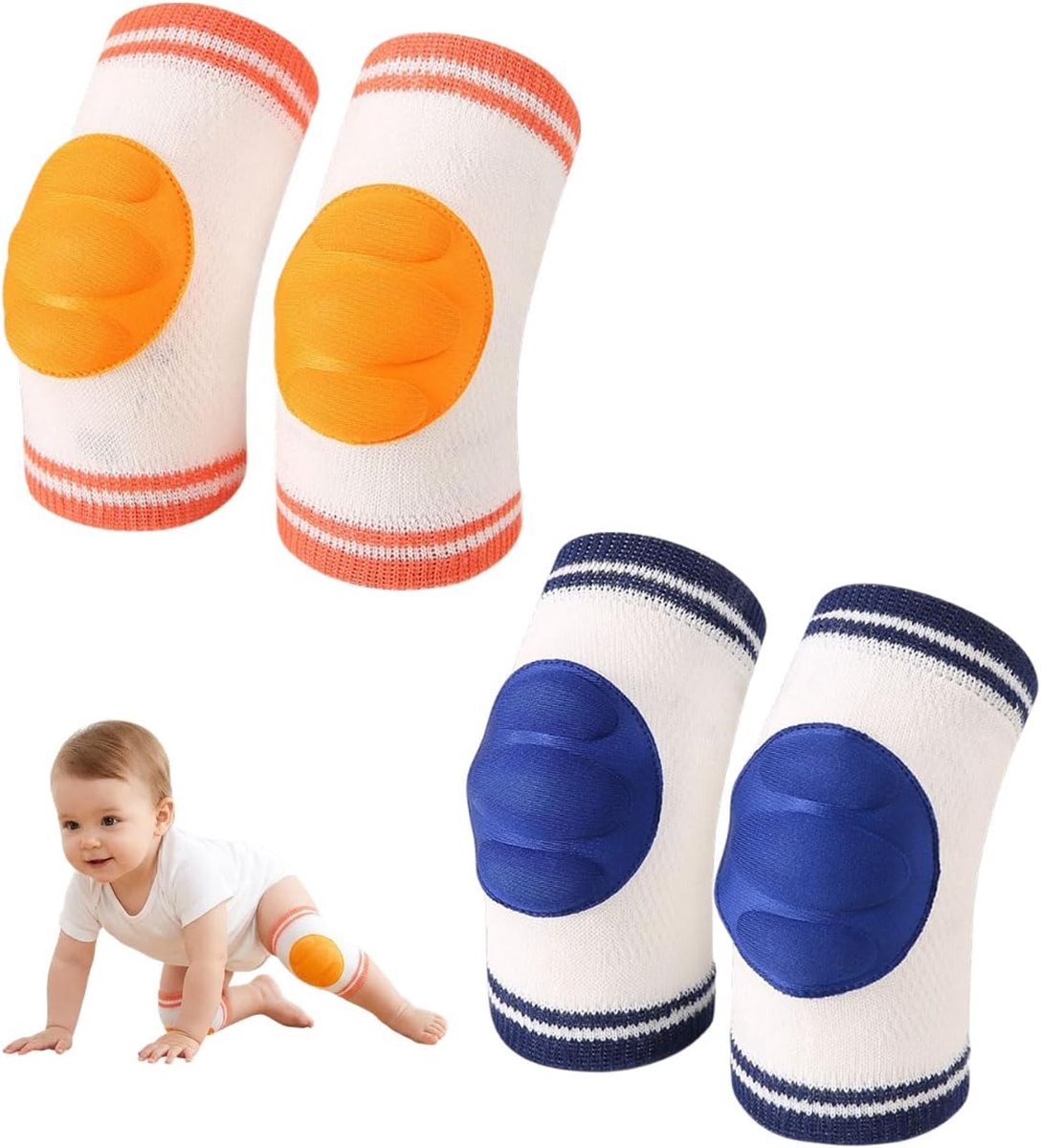 SnelShoppen - 2 Pairs Baby Leg Warmers, Kids Kniebeschermers, Kruidige Baby Breeches, Anti-slip Baby Knie Pads voor Kruipen, Geschikt voor 0-24 Maande