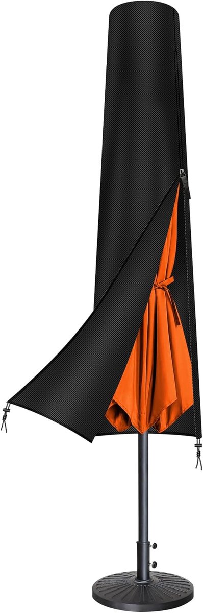 SnelShoppen - Parasol Beschermhoes 240 cm - Waterdichte Parasolcover voor Marktparasol - Geschikt voor Rond of Vierkant tot 4 m - Voorkom Schade en Ve