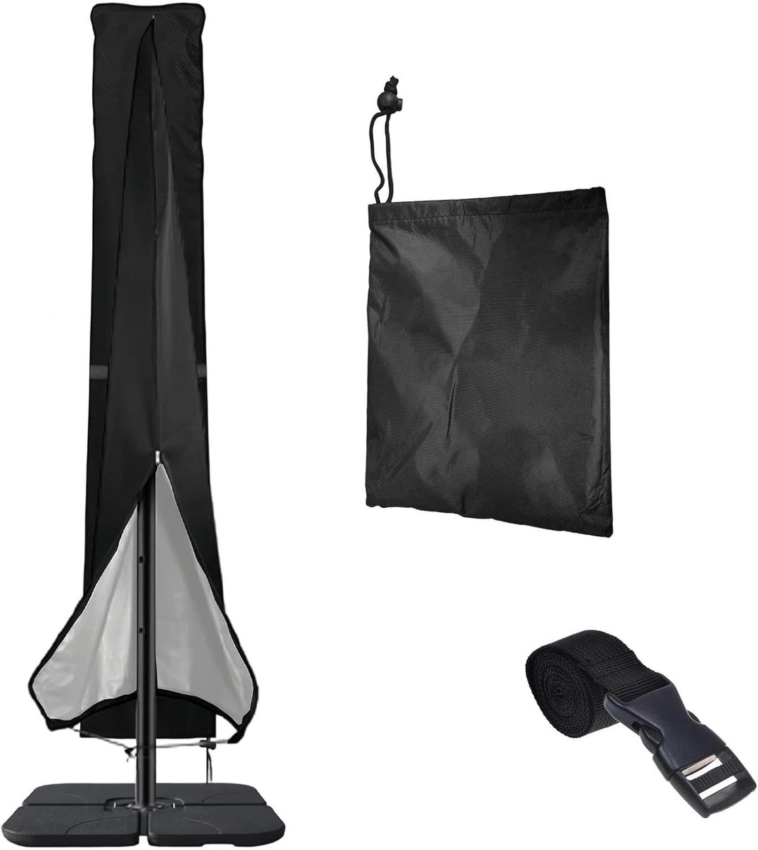SnelShoppen - Beschermhoes voor Drijvende Parasol 240 x 57 cm - Waterdicht, Scheurbestendig en Ademend 210D Oxford - Voor Tuin, Patio, Terras en Feest