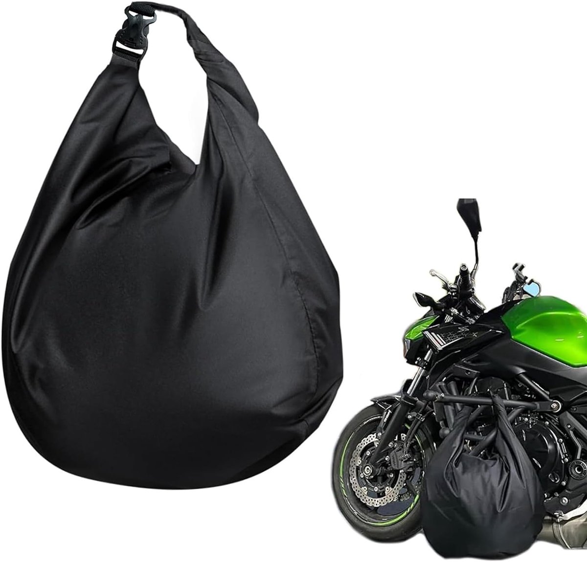 SnelShoppen - Helm- en Motorfiets Tas met Diefstalbeveiliging, Waterdicht, Vergrendelbaar, Draagbaar voor Alle Motorhelmen