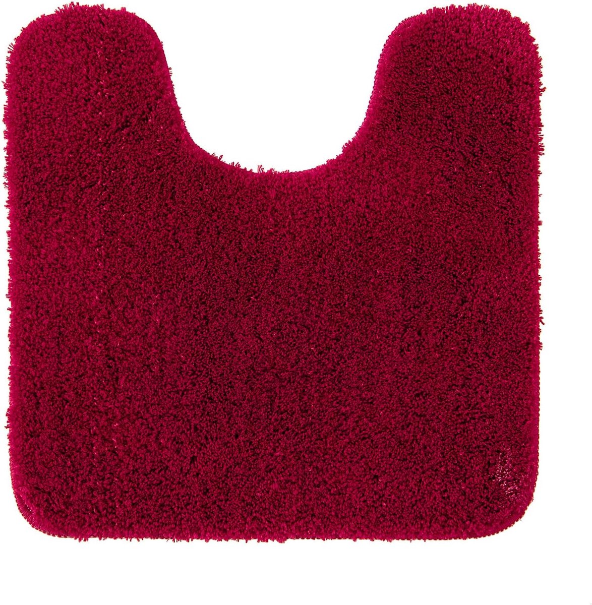 SnelShoppen - Absorbente Toiletmat U Vorm Anti-slip Badmat Microfiber 45 x 45 cm Rood - Super Zacht en Cozy Badkamer Tapijt