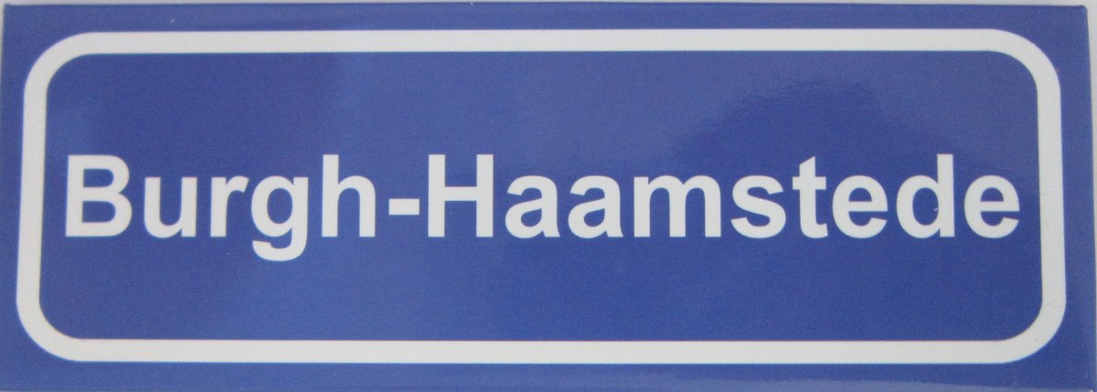 Souv© - koelkast magneet - plaatsnaam bord - kombord - souvenir - koelkastmagneetje - relatiegeschenk Burgh-Haamstede
