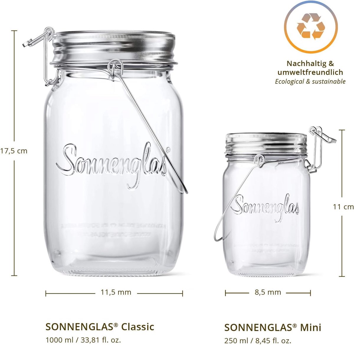 SnelShoppen - Solar Lamp 1000ml | Duurzame Zonne-energie Lamp voor Binnen en Buiten | USB Oplaadbaar | Glas en RVS | Unieke Decoratie voor Tuin, Feest