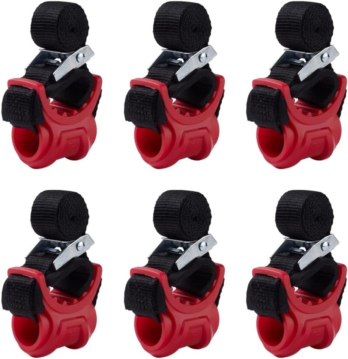 SnelShoppen - 6-delige Fietsendrager Accessoires Set, Vervangende Haken en Bevestigingsband voor Achterklep, Trekhaak, SUV, Minivan - Ideaal voor Fiet