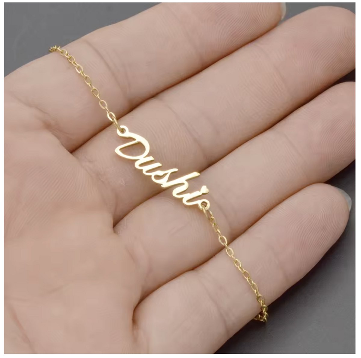 Curacao Armband Dushi - Kleur: Goud - Lengte: 16 + 5 CM - Armbandje - Korsou / Dushi Curacao - Bracelet - Island - Dutch Caribbean - Curadise - Hoge Kwaliteit - RVS / Roestvrijstaal / Stainless Steel - Verkleurt Niet - Incl. Luxe Verpakking
