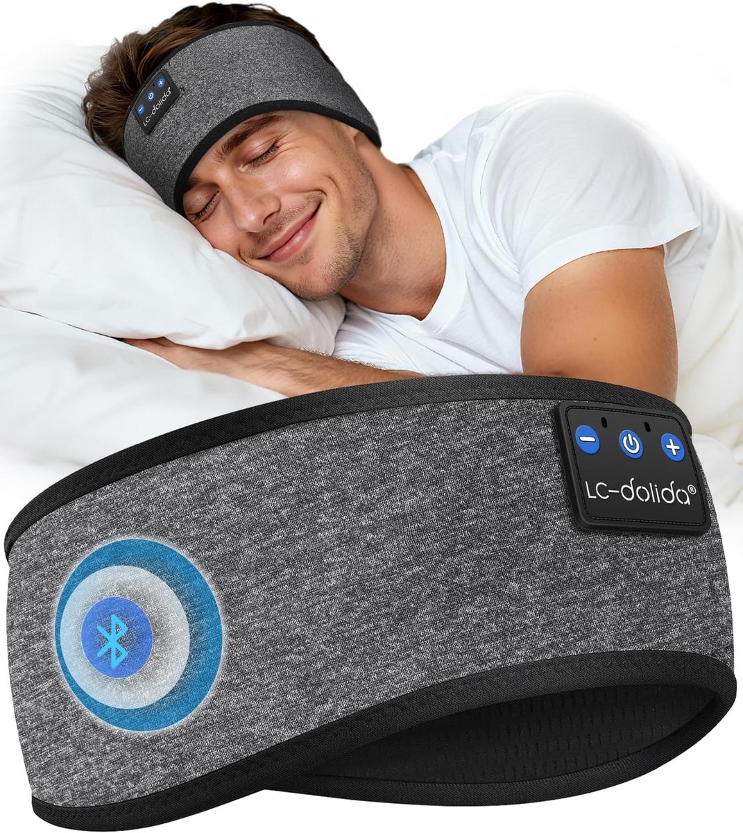 SnelShoppen - Bluetooth Hoofdband Headphones voor Sport en Slaap, Draadloze Ultra Dunne HD Stereo Hoofdtelefoon, Perfect Kerstcadeau voor Mannen en Vr
