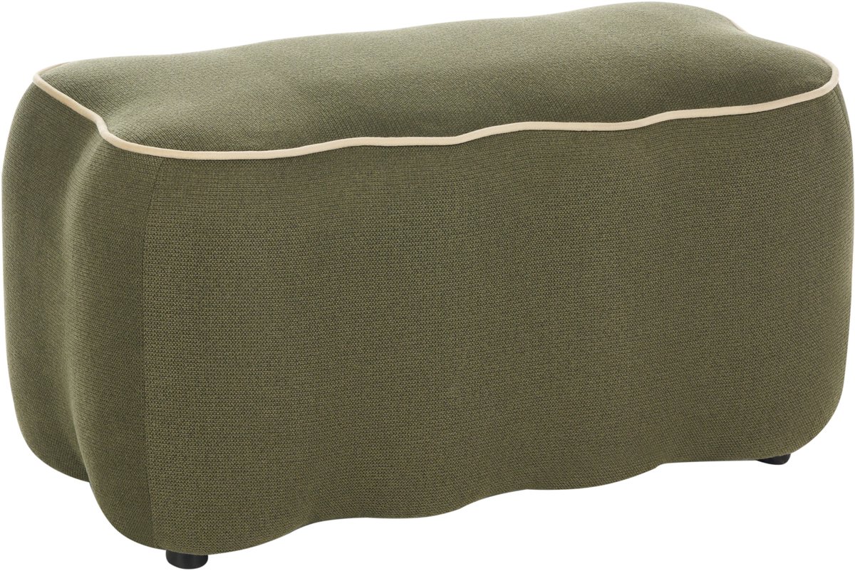 JUNO - Gestoffeerd bankje - Groen - Polyester