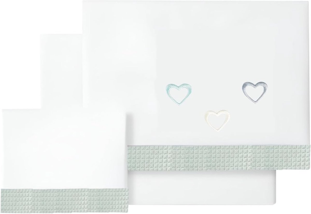 SnelShoppen - Baby Beddengoed Set 60 x 120 cm - 100% Katoen Extra Zacht Bedlaken + Kussenhoes Inclusief Hoeslaken en Kussenhoes Ademend Kinderbeddengo