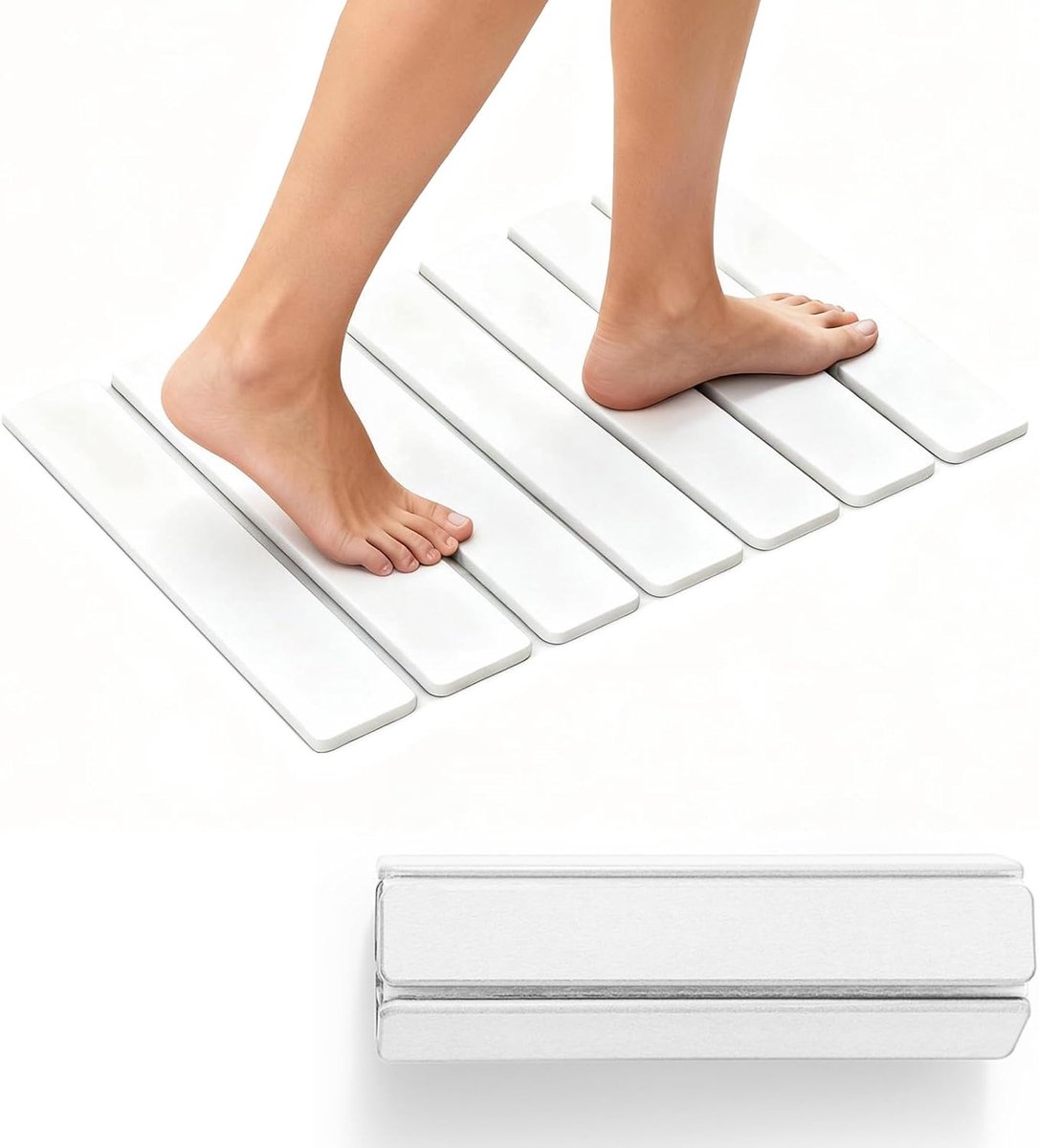 SnelShoppen - Opvouwbare Diatomiet Badmat - Super Absorberend & Sneldrogend - Antibacteriële Anti-slip Badkamermat - Afdruipmat voor Keuken & Badkamer