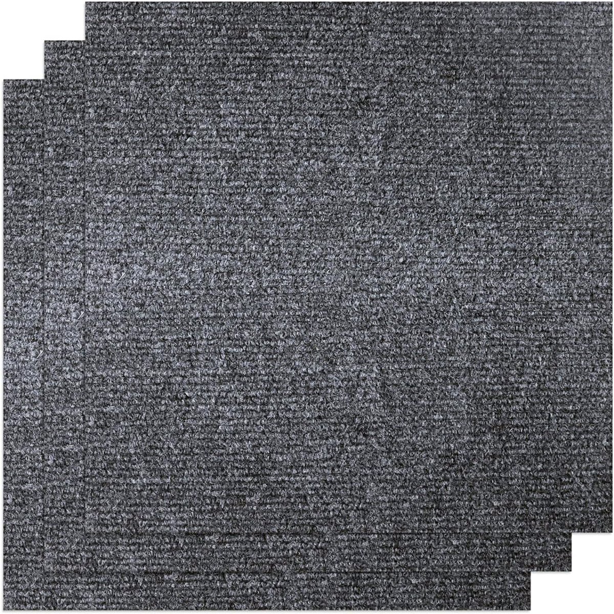 SnelShoppen - 30 Stuks Zelfklevende Tapijttegels 30x30 cm Donkergrijs - Duurzame Antislip Vloerbedekking voor Woonkamer, Slaapkamer, Kantoor - Geluids