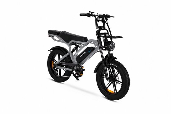 VU20 PRO - Velo Urban Fatbike - 20 inch - 60–80 km Actieradius - Hydraulische Remmen - LED-verlichting Grijs — afbeelding 2