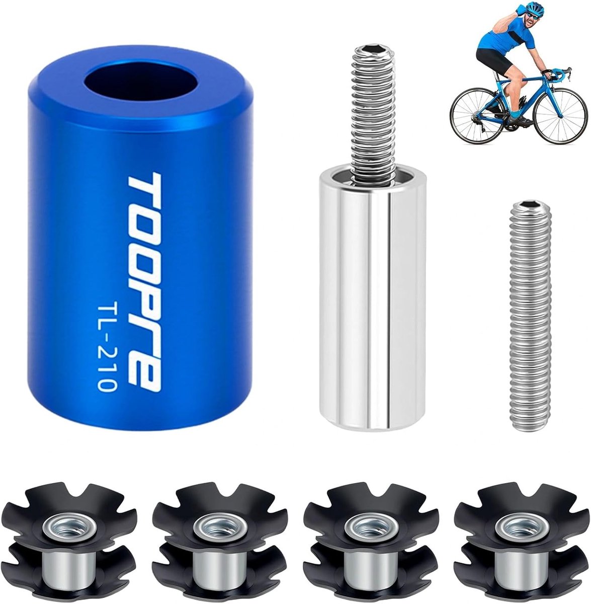 SnelShoppen - Fahrradvorkop Wrench - Installatie en Afstel Sleutel voor 22.2, 25.4 en 28.6 mm Stem Moeren - Fiets Montage en Reparatie Gereedschap van