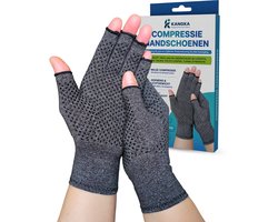 KANGKA® Reuma Therapeutische Handschoenen Maat XL - Compressie Handschoenen voor Artrose, Reuma, Artritis, RSI, CTS - Reuma Handschoenen voor Dames en Heren - Grijs