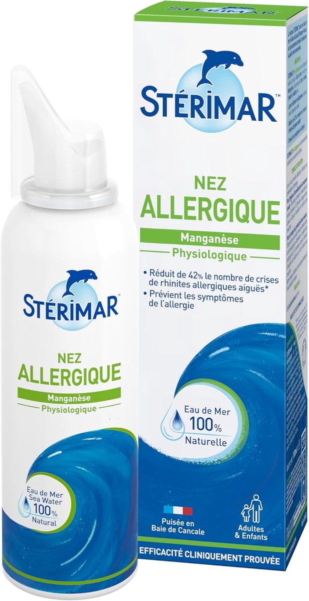 SnelShoppen - Allergische Neus Spray 100 ml - Natuurlijke Zoutoplossing - Versterkt met Manganese - Effectieve Allergie Bestrijding - Geen Sufheid - V