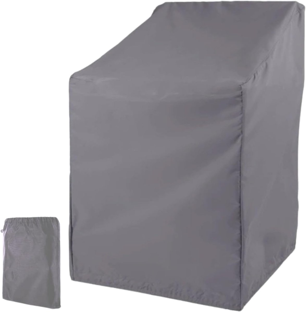 SnelShoppen - Waterproof 210D Oxford Tuinstoel Beschermhoes - Winterbestendig, UV-bestendig, Winddicht - 64 x 64 x 70/120 cm - Grijs - Voor Tuin, Balk