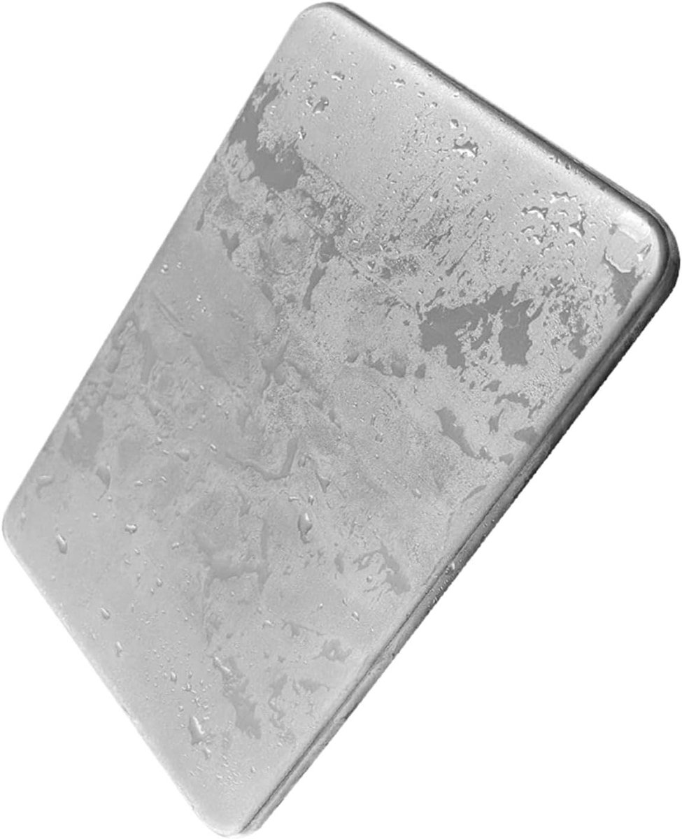 Herbruikbaar IJsblok - Koel Element - Buiten Koelen - Roestvrij Staal - 10 x 10 cm - Zilver