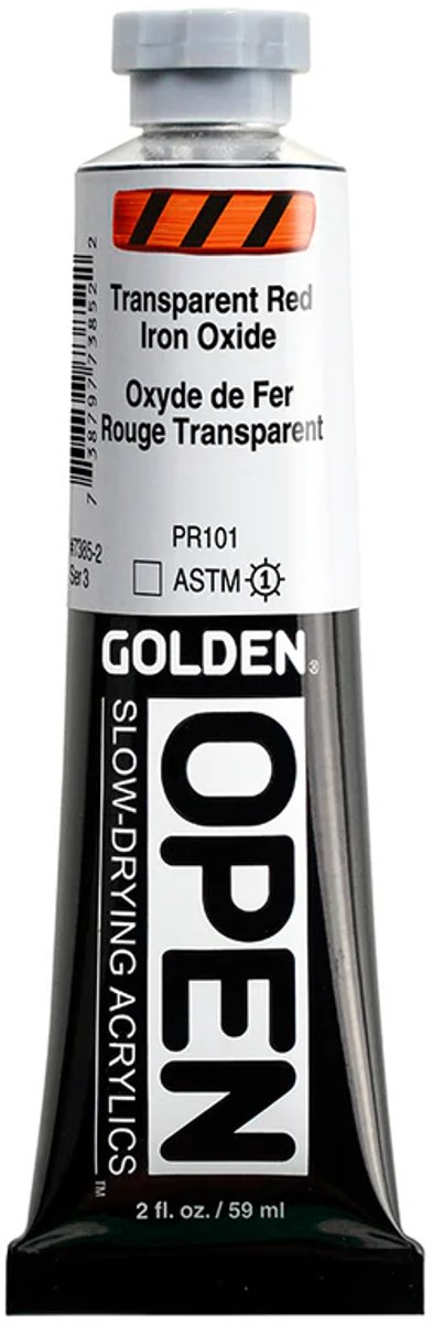 Golden OPEN Acrylics Transparent Red Iron Oxide 2 FL OZ./59 ml