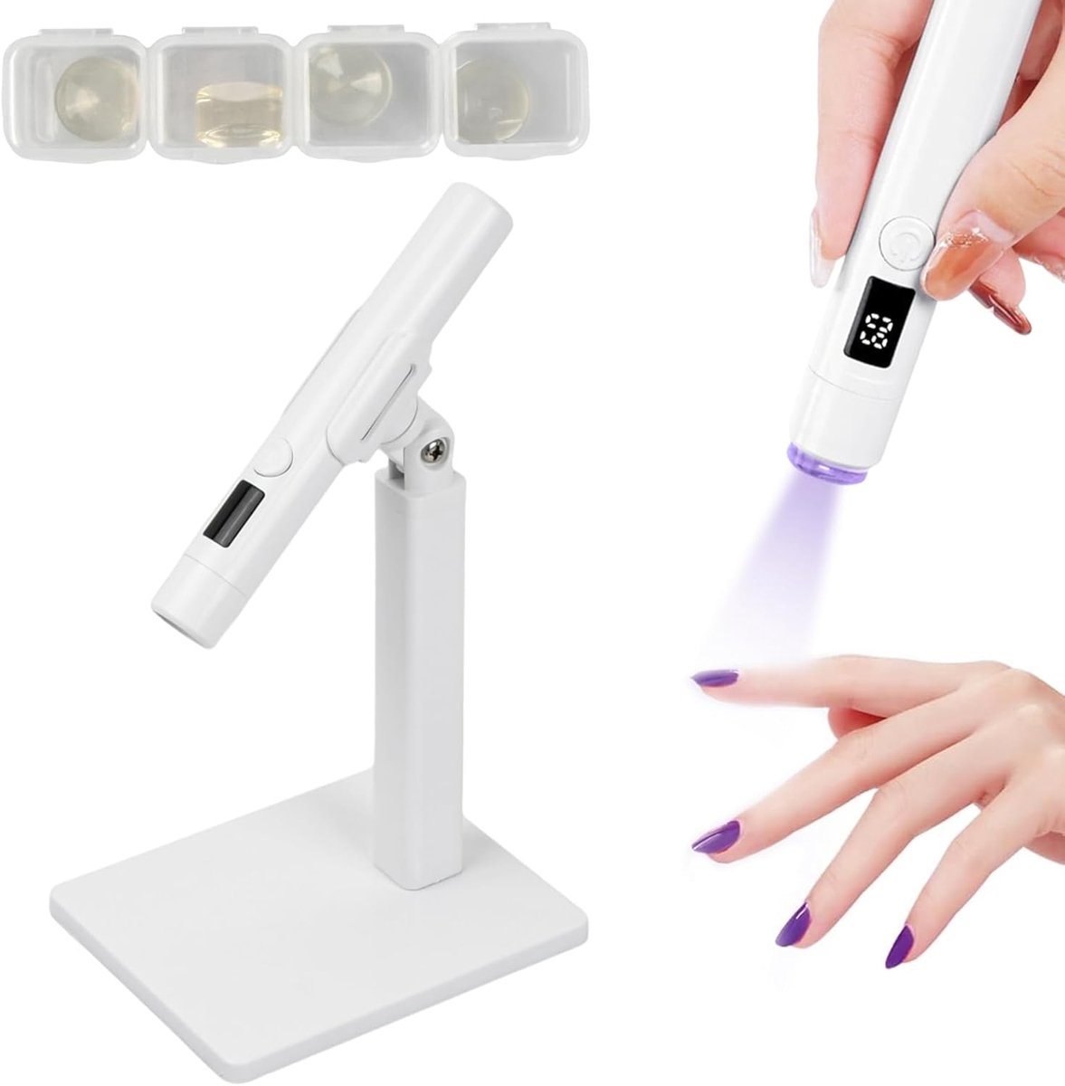 Draadloze Mini Handheld UV Nagellamp - USB Oplaadbare LED Nageldroger