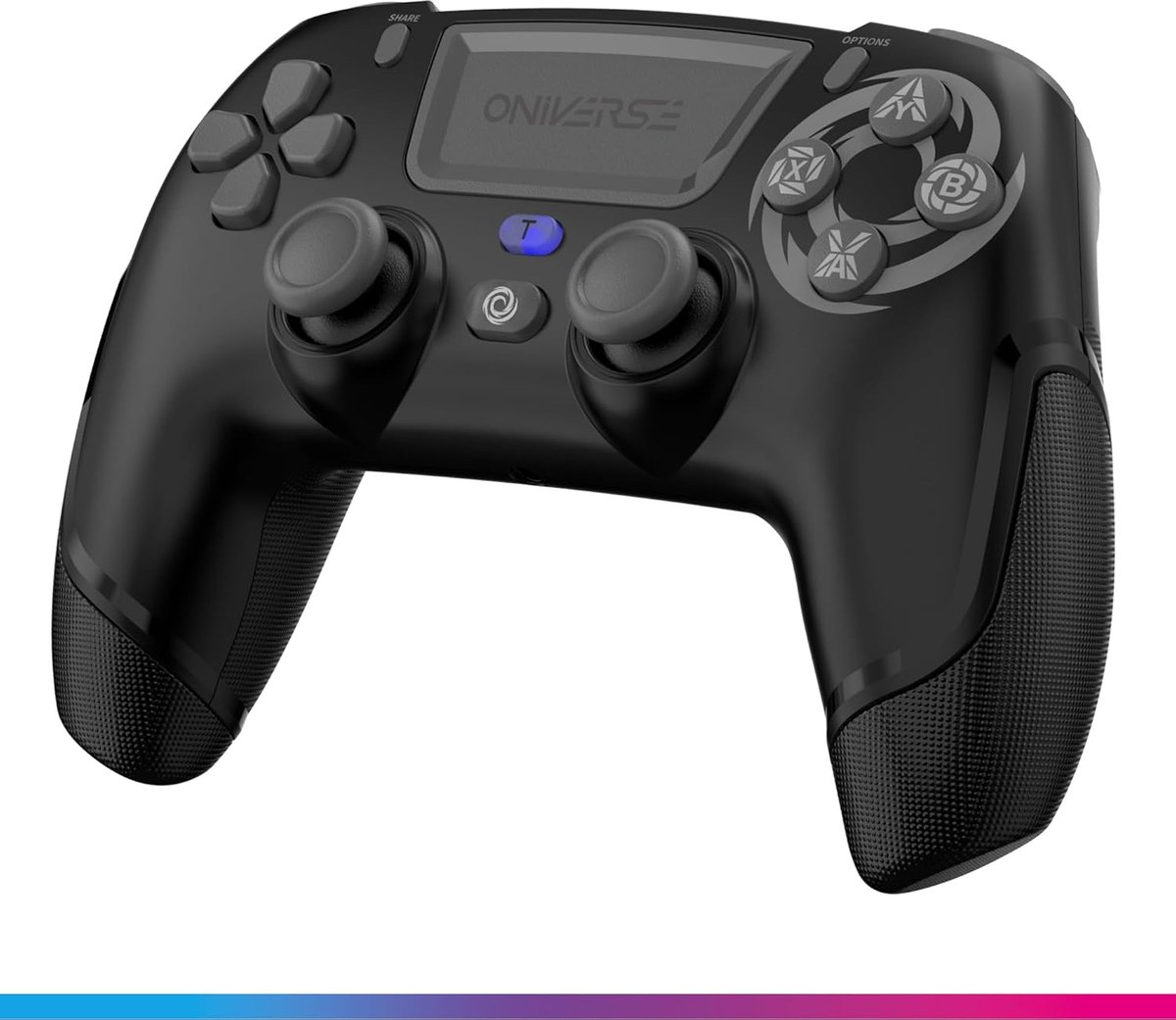 SnelShoppen - Draadloze Controller voor PS4 PS3 PC Android iOS met Headset Output, Hall Effect Joystick, Oplaadbare 1000mAh Batterij, Macro Knoppen, R