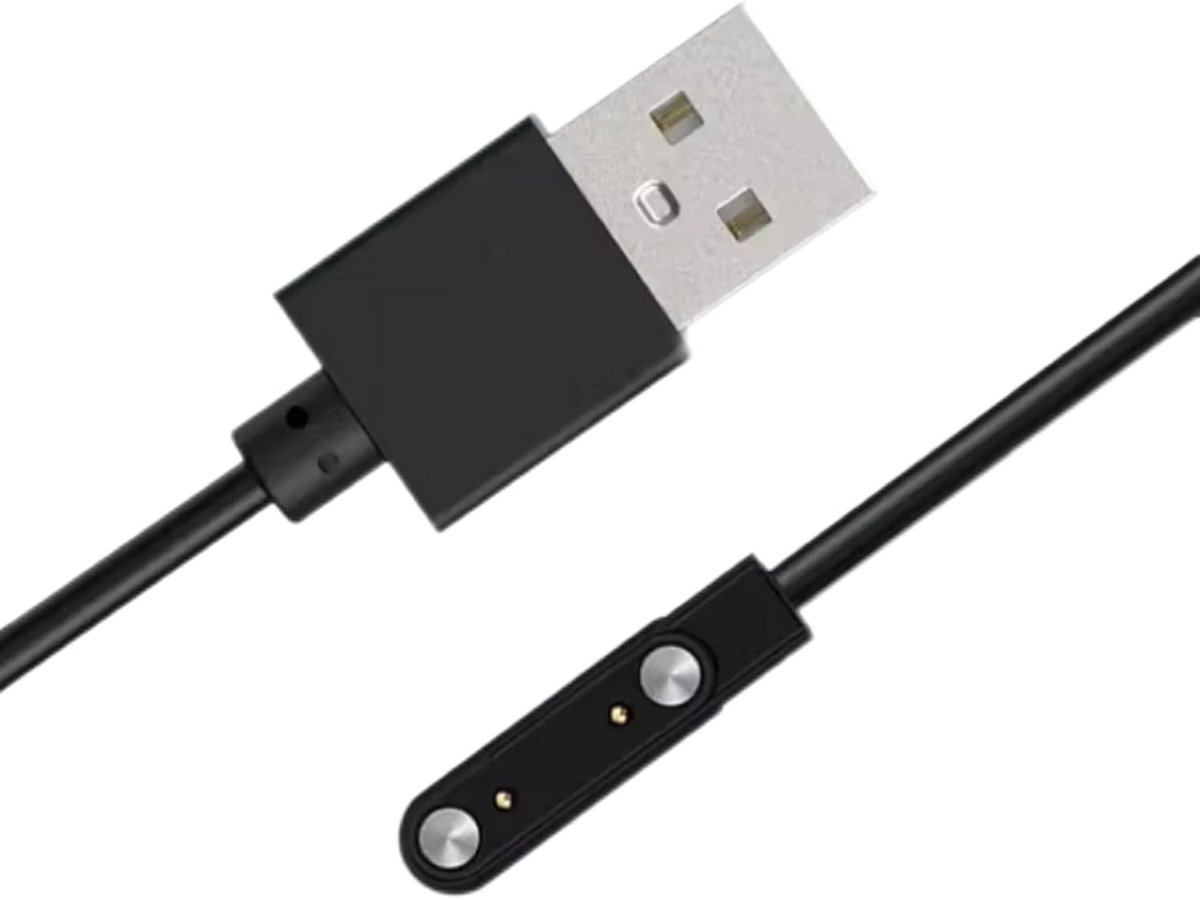 SnelShoppen - USB Oplader 60cm - Magnetische 2-Pins 2.5mm Oplaadkabel - Duurzaam en Sterk - Geschikt voor Feest, Camping en Thuisgebruik