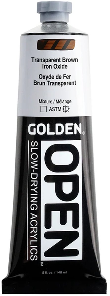 Golden OPEN Acrylics Transparent Brown Iron Oxide 2 FL OZ./59 ml