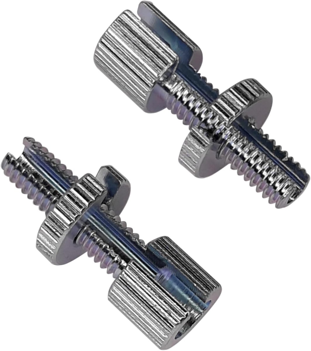 SnelShoppen - 2x M6 Hollow Slotted Screws voor Throttle, Brake en Clutch - Motor, Scooter en Moped Kabels - 29mm Lengte, Ideaal voor Diverse Toepassin