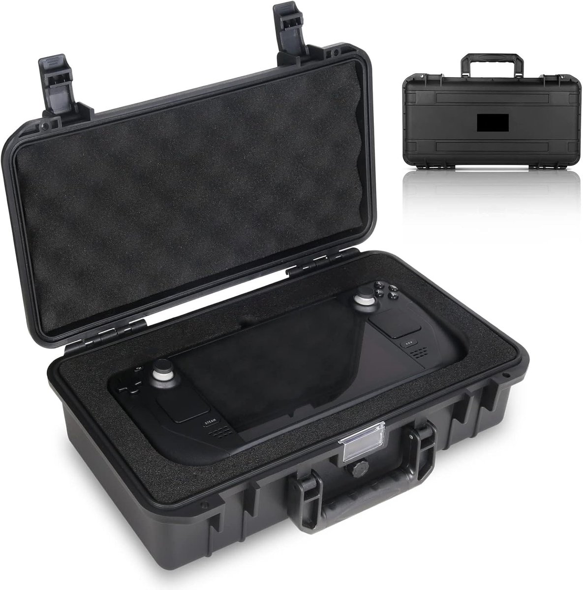 SnelShoppen - Hard Shell Carrying Case Waterproof voor Steam Deck OLED/LCD Gaming Console - Grote Capaciteit Opslagtas voor Dock Station, Oplader en A