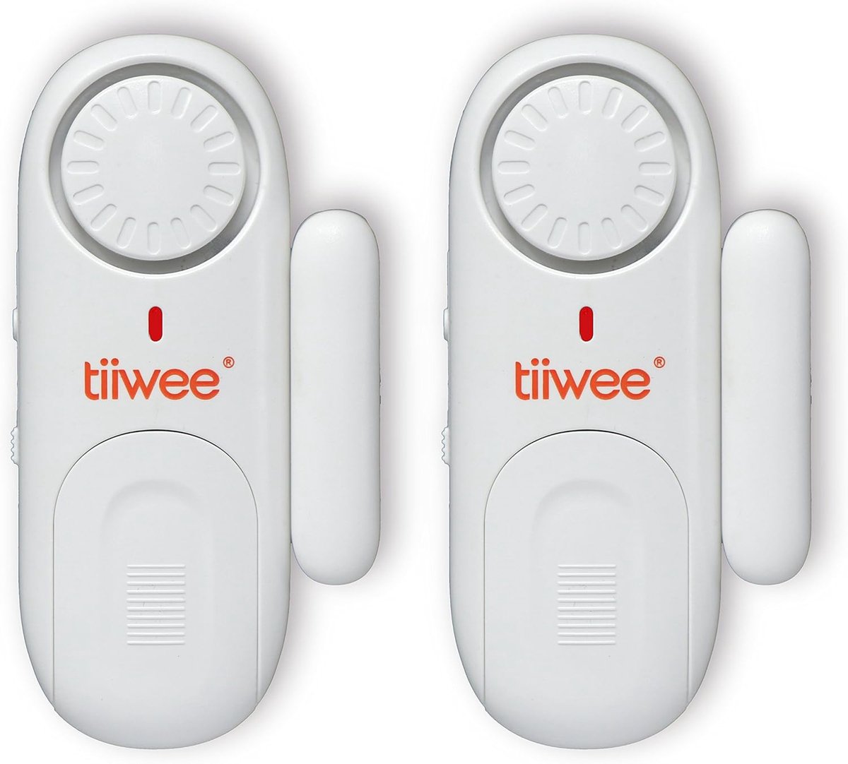 SnelShoppen - Tiiwee Raam Alarm Deur Alarm - 120 dB Inbraakbeveiliging - Set van 2 met Batterijen - Eenvoudige Beveiliging voor Thuis, Camping, en Kin