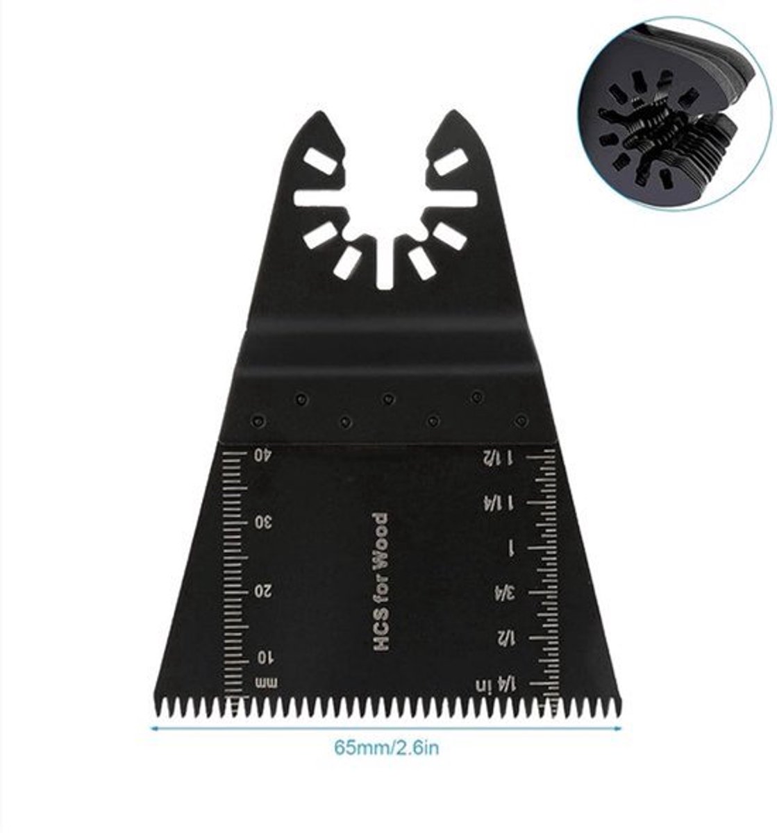 10-delige Oscillerende Zaagbladen Set voor Hout en Metaal - Koolstofstalen Multitool Bladen - Snelle Release Multi-Tool Zaagblad