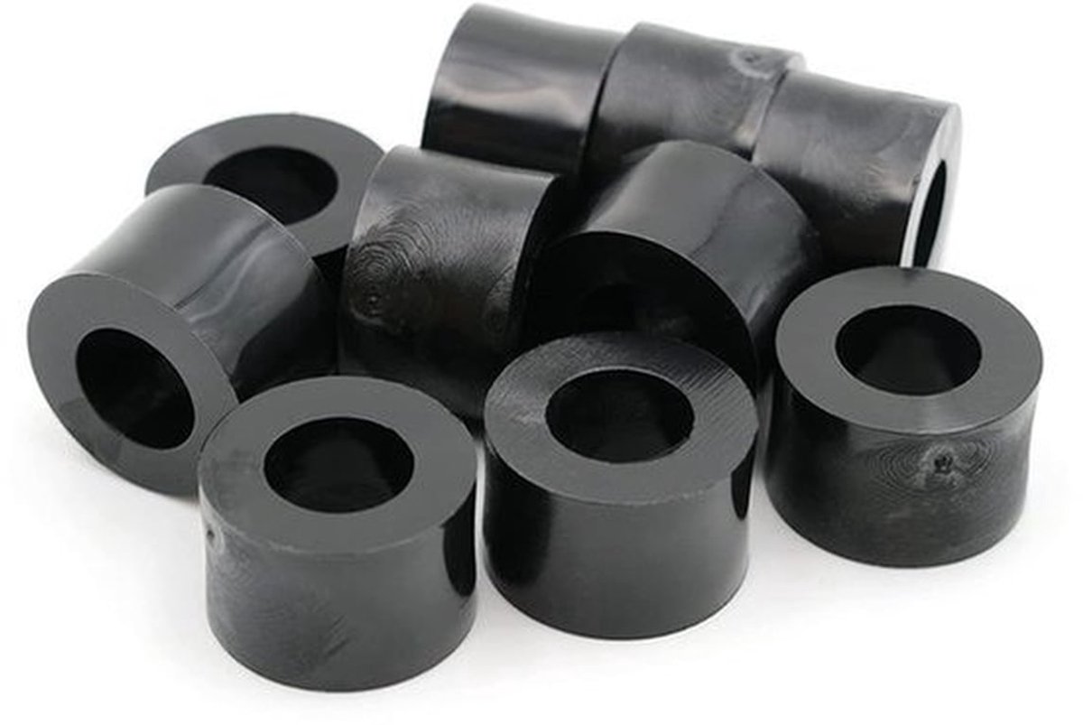 HDPE afstandhouders - Rond - 15 mm lang x 15/8,2 mm diameter - M8 (10 stuks)