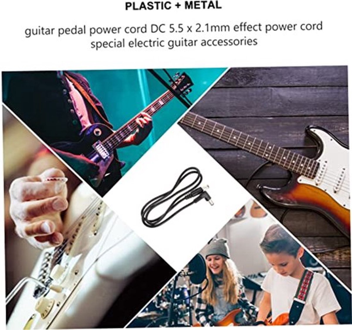 12 Pcs Gitaar Voedingskabels Splitter Kabel Effectpedaal Voedingskabel voor Pedaalborden Gitaar Onderdelen Elektrische Gitaar Pedaal Gitaar Draad Plastic DC