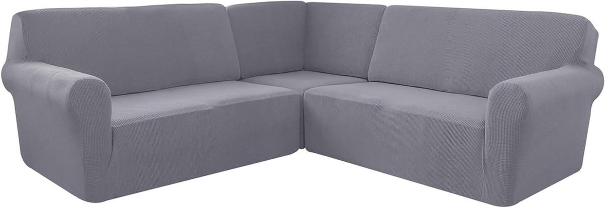 Hoekbank Beschermhoes - Sectionele Bank Cover - Bank Beschermen - Machine Wasbaar - 3 Delig - K