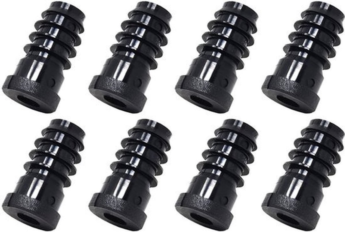8x Schroefdraadstop - Afstelstoppen voor Ronde Buizen - Ø 20 mm - Wanddikte 1-1,5 mm met M8 Binnendraad