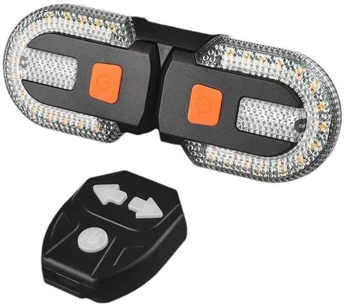 fietsverlichting - fiets achterlicht - achterlicht - fietslamp - Fietsachterlicht met richtingaanwijzer - Veiligheidswaarschuwingsstroboscoop - Oplaadbaar - 5 standen - Gesplitste draadloze afstandsbediening voor fietsen