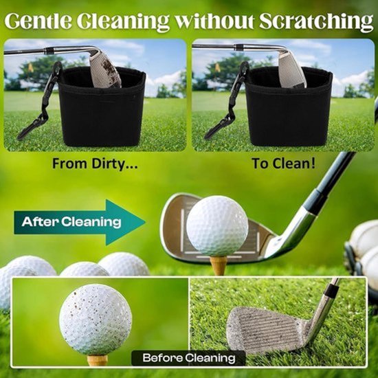 Reinigingszak voor golfballen en accessoires - Waterdichte golfbalreinigingstas — afbeelding 2