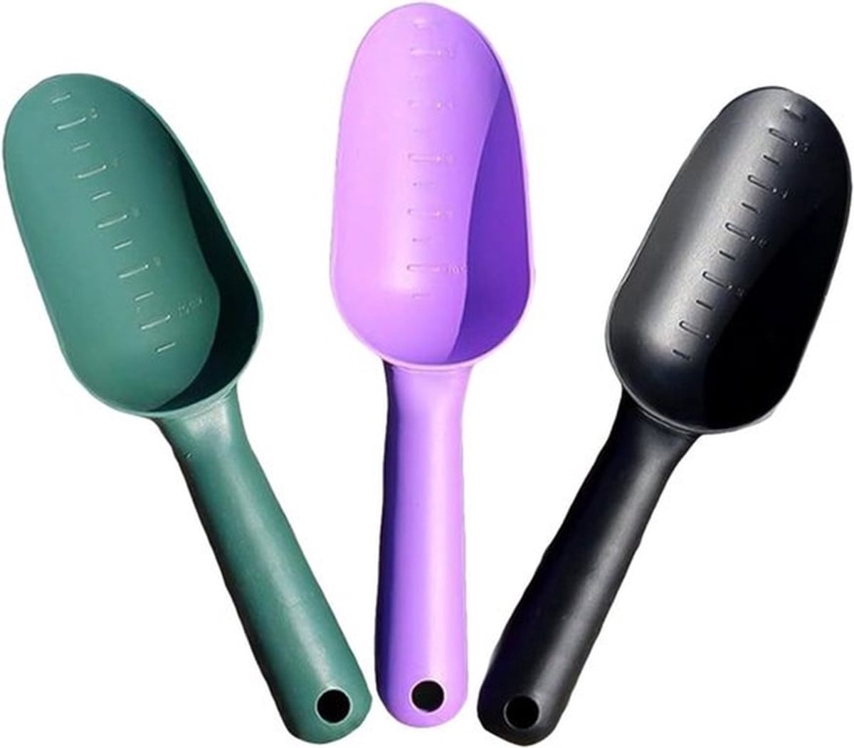 Tuinschep - Tuingereedschap - 3 Stuks Plastic Tuinschepje - Grondschepjes - Multifunctionele Lepels Voor Het Planten Van Bloemen In De Tuin - 3 Kleuren