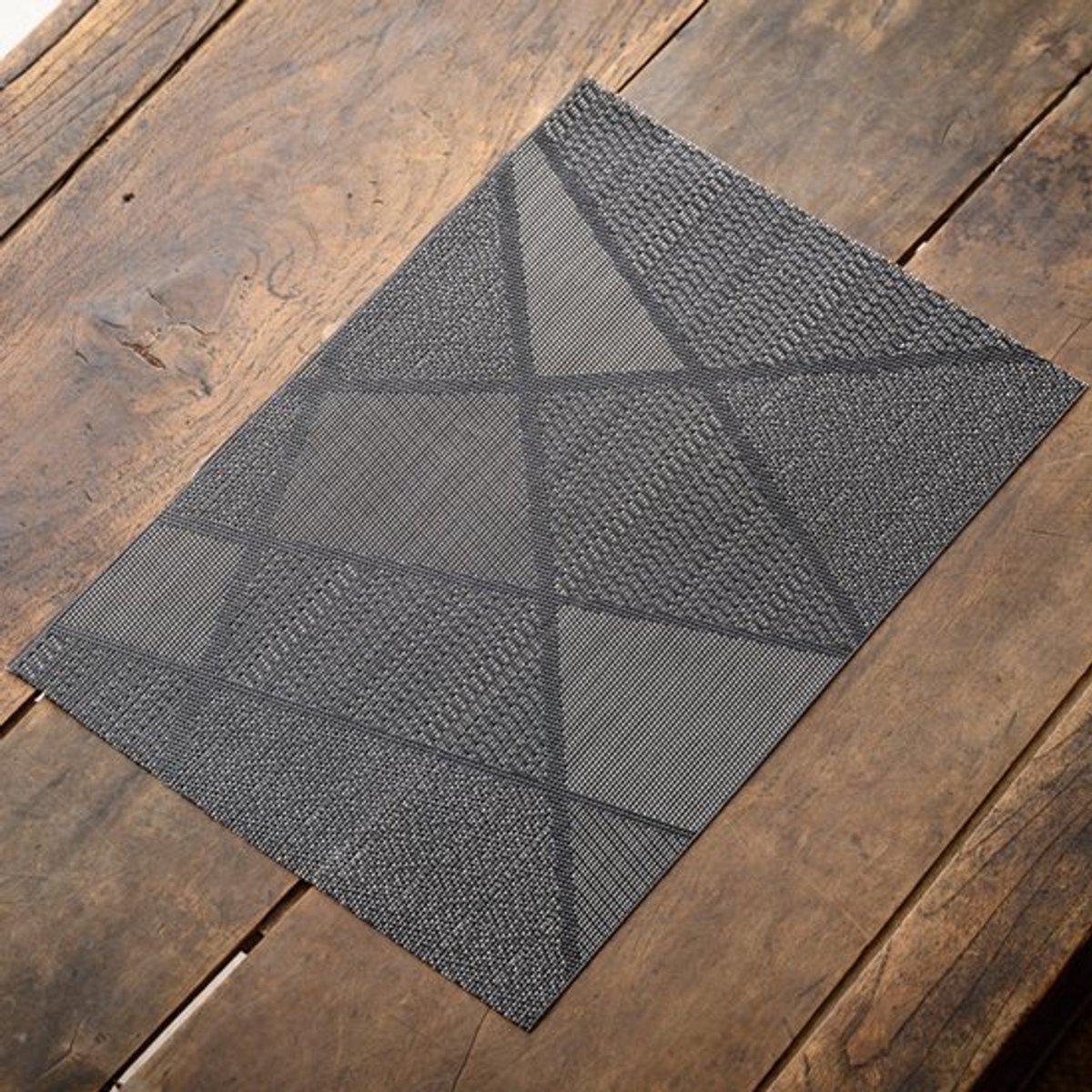 Set van 6 Elegante Placemats Zwart 45x30 cm - Tafelmatten Hittebestendig en Wasbaar
