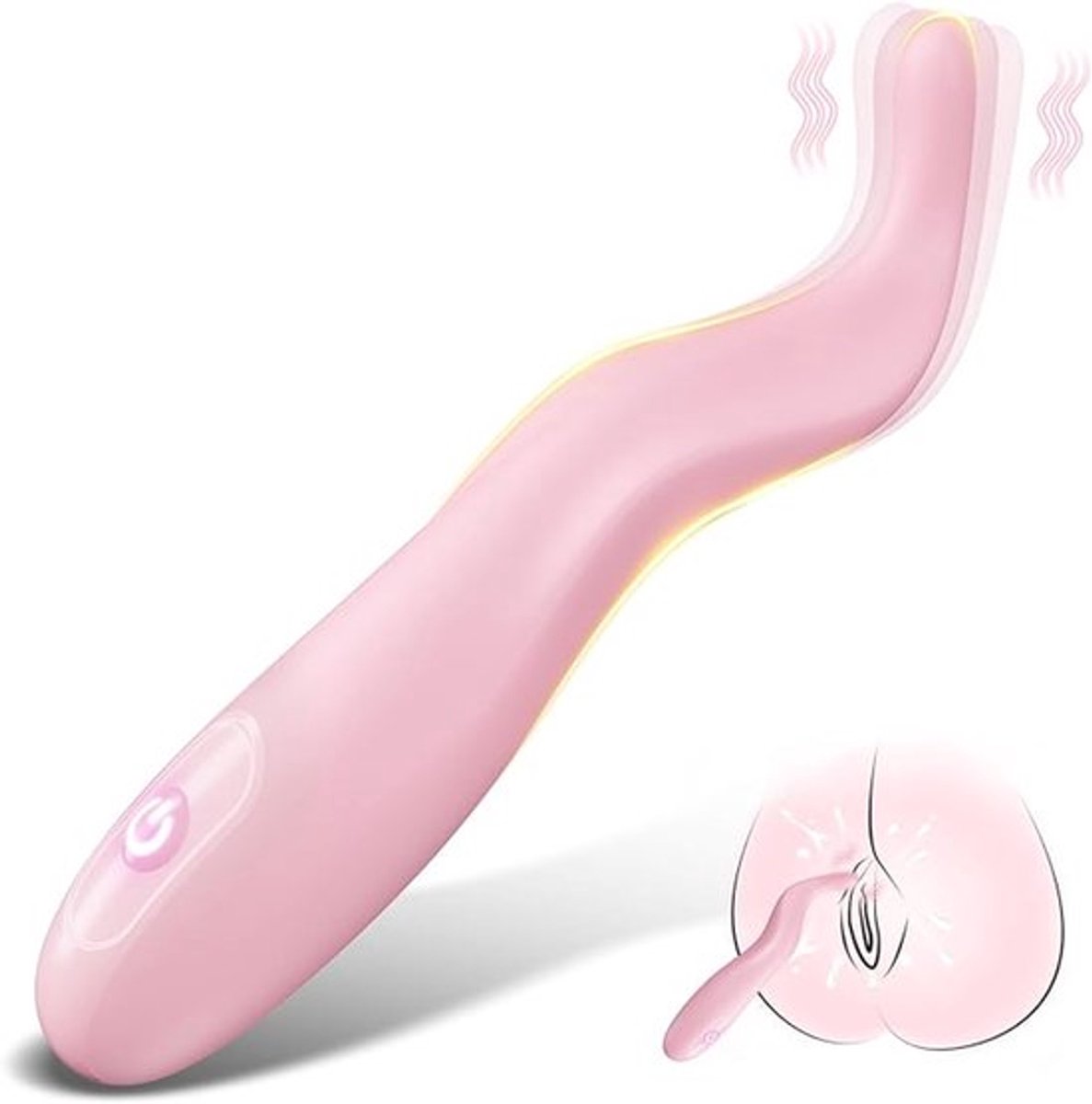 Vrouwelijke clitoris G-spot vibrator - clitoris tepelstimulator met hoge frequentie en 10 intense vibratiestanden, oplaadbare waterdichte siliconen dildo massager seksspeeltje voor volwassenen