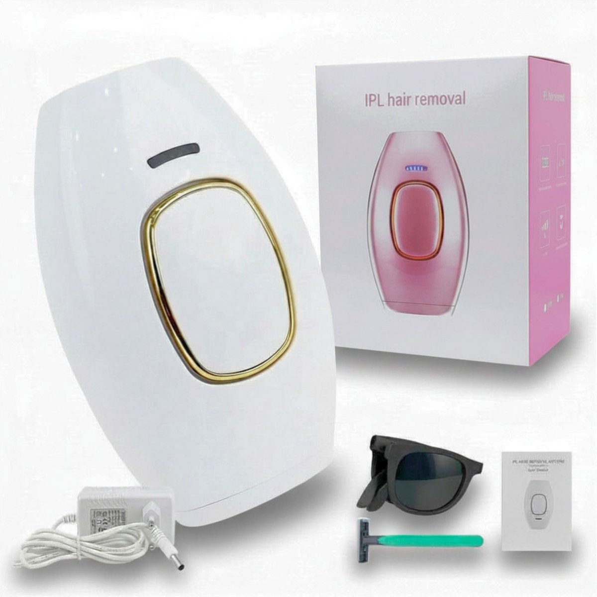 Silky Flash IPL - Haar Laser - Laser Ontharingsapparaat - IPL Ontharing Apparaat - Epileerapparaat Dames & Heren - Ontharingsapparaten - Inclusief Beschermbril, Scheermes- 5 Standen