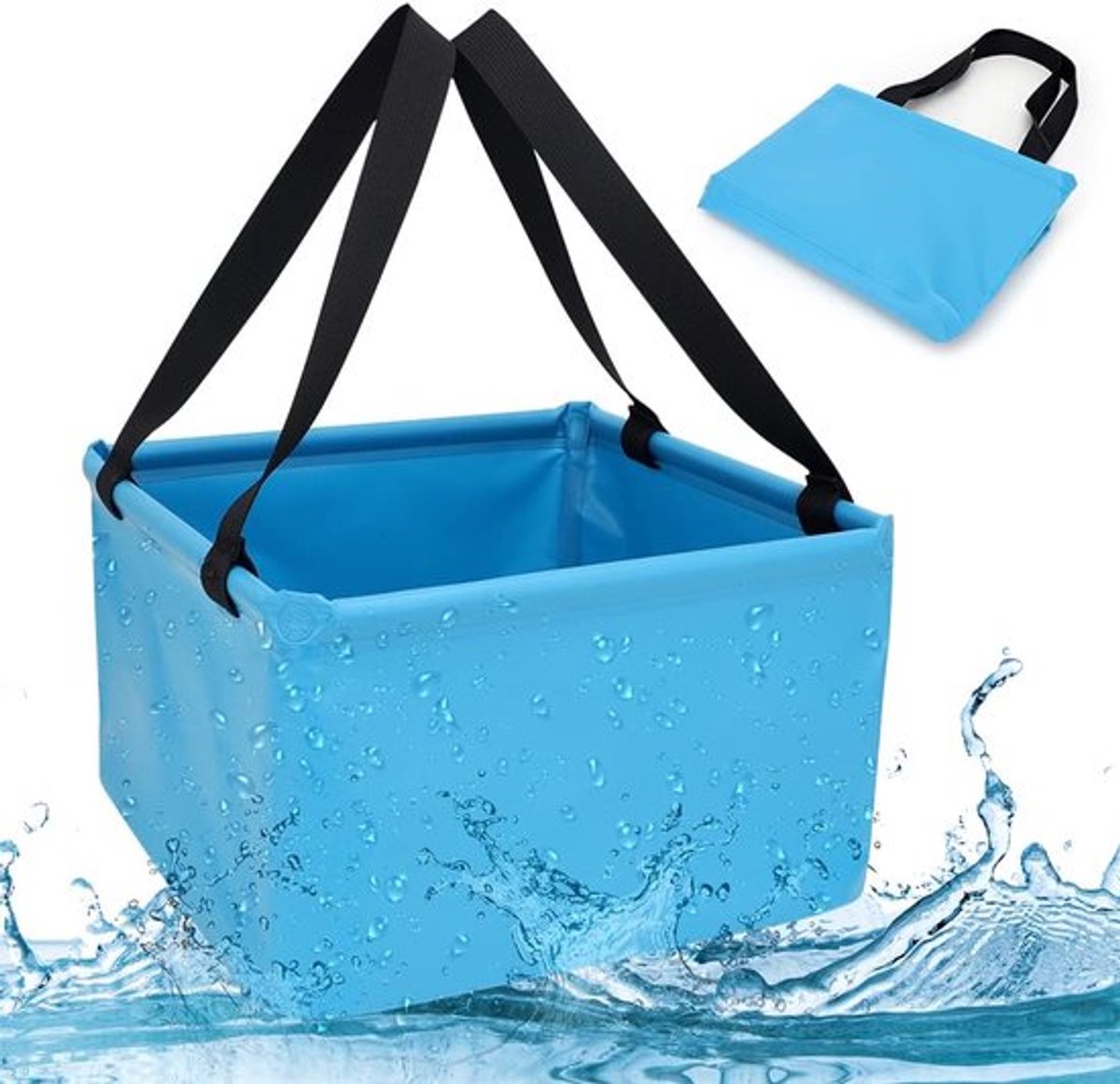 Opvouwbare campingspoelbak 20 liter - Ruimtebesparende vouwkom voor camping