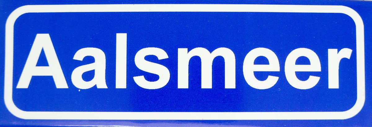 Souv© - magneet plaatsnaambord Aalsmeer