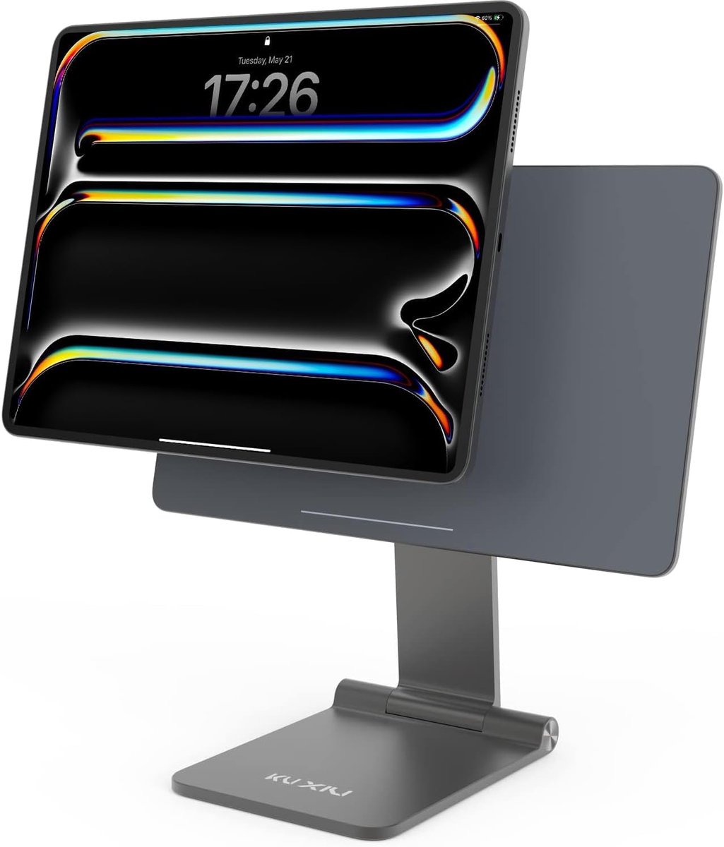 Thijox - Opvouwbare Magnetische iPad Standaard voor iPad Pro 11" M4 (2024) - Aluminium Verstelbare 360° Tablet Houder - Draagbare Bureauhouder voor We