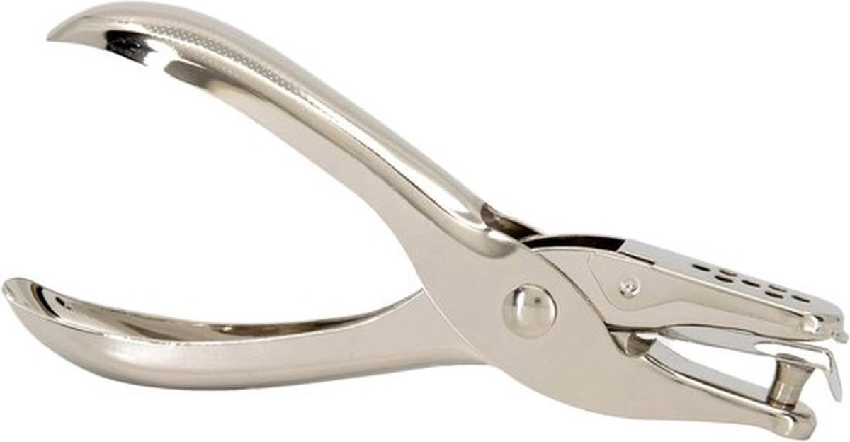 6MM Zilveren 1-Gaats Perforator voor Hoge Prestatie Kantoorartikelen met Capaciteit van Meerdere Vellen Papier en Cadeaukaart Perforator
