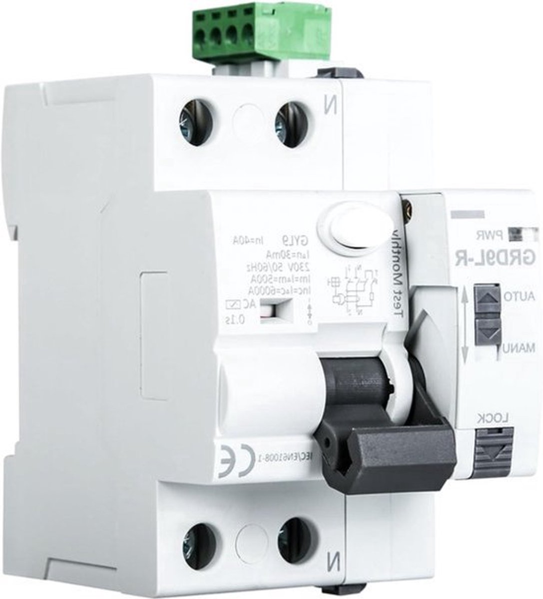 Intelligente stroomschakelaar automatische herinschakeling GRD9L-R RCCB 2P 40A 30 mA AC type Fi stroomonderbreker