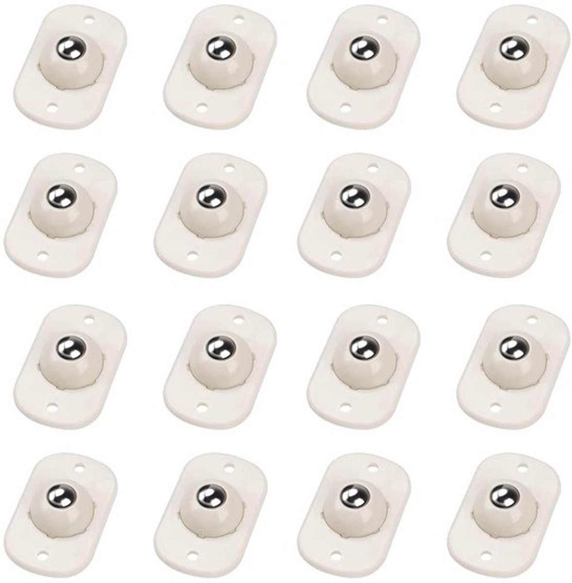 Set van 16 Zelfklevende Mini Rolwielen voor Meubels - 360° Draaiende Wielen voor Opslagdozen