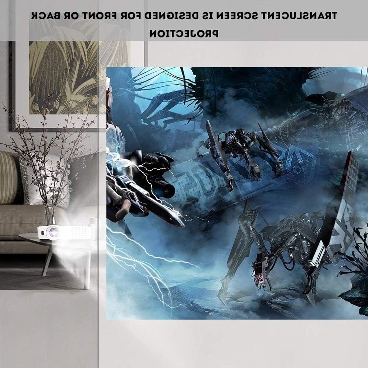 Projectiescherm - Vouwbaar Scherm - Home Cinema - Niet-reflecterend Oppervlak - 100 inch - Wit
